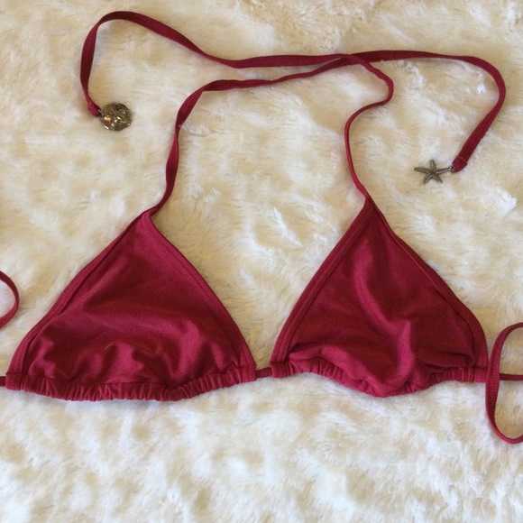GAP Other - 💎2xHP!💎GAP Body | RARE Burgundy String Bikini Top With Charms